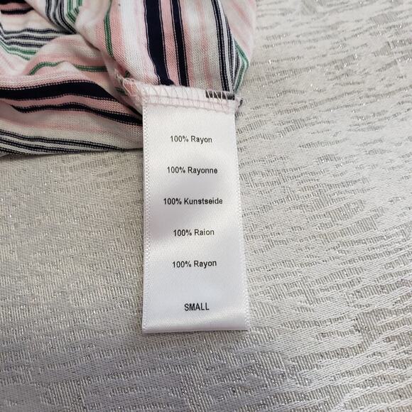 Urban Outfitters Project Social T retro Striped Tipped tee size 8 Pink - Picture 9 of 10